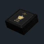 Birthday King Gold Crown Royal Monogram Luxury Gift Box<br><div class="desc">Happy Birthday King Gold Crown Design / Prince / Princess / King / Queen / Royal gold glitter Crown For Boys And Men Birthday Gold Royal Crown, glitter texture, luxury, design for Crafts & Party Supplies > Gift Wrapping Supplies > Gift Boxes. Anniversary Event, Gifts T-Shirt. Gifts for him, father,...</div>