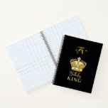 Birthday King Gold Crown Royal Monogram Luxury Notebook<br><div class="desc">Happy Birthday King Gold Crown Design / Prince / Princess / King / Queen / Royal gold glitter Crown For Boys And Men Birthday Gold Royal Crown, glitter texture, luxury, design for Office & School > Stationery > Notebooks & Writing Pads > Notebooks & Journals. Anniversary Event, Gifts T-Shirt. Gifts...</div>