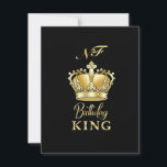 Birthday King Gold Crown Royal Monogram Luxury RSVP Card<br><div class="desc">Happy Birthday King - Thank You / RSVP card. Gold Crown Design / Prince / King / Royal gold glitter Crown For Boys And Men Birthday Gold Royal Crown, glitter texture, luxury, design for two shirt's sides. Anniversary Event, Gifts T-Shirt. Gifts for him, father, boy, friend, boyfriend, Best Men, Brother,...</div>