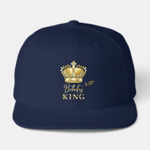 Birthday King Gold Crown Royal Monogram Luxury Visor