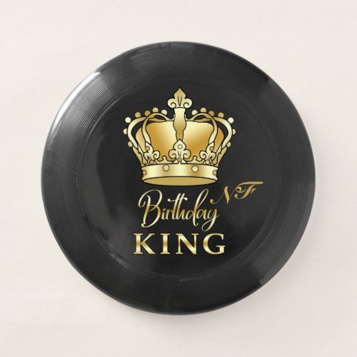 Birthday King Gold Crown Royal Monogram Luxury Wham_O Frisbee