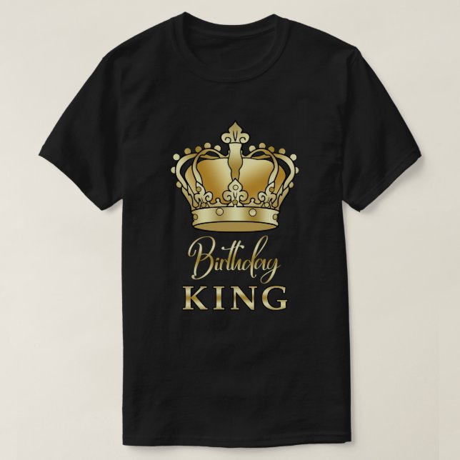 Babloo T-Shirt Uomo Idea Regalo Royal King Con Corona Blu – 100% Cotone, Stampata A Mano, Taglia M - 4