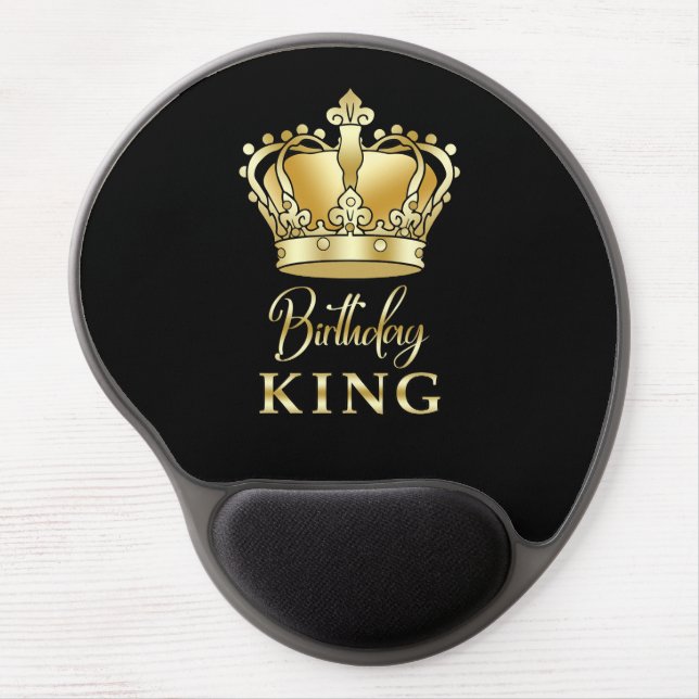 Birthday King Gold Crown Royal Queen Luxury Gel Mouse Pad (Front)