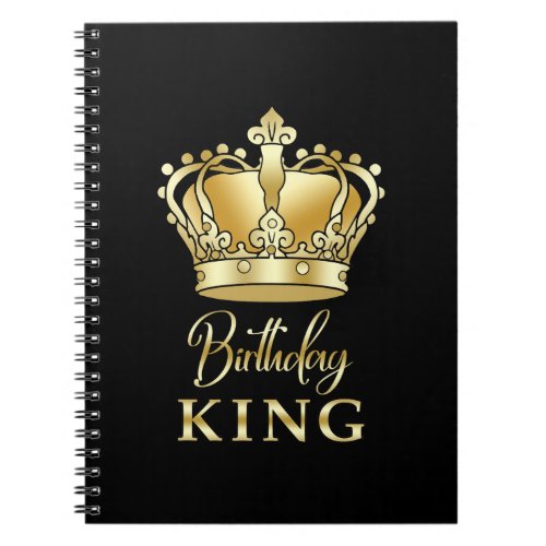 Birthday King Gold Crown Royal Queen Luxury Notebook