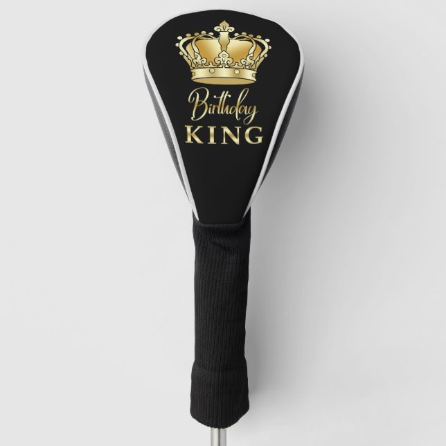 Birthday King Gold Crown Royal Queen Luxury Pickle Golf Head Cover (Front)