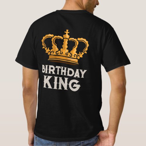 Birthday King Gold Crown T_Shirt