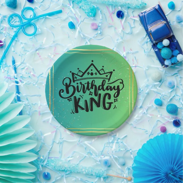 Birthday King Paper Plates (Party)