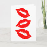 BIRTHDAY KISSES RED LIPS CARD<br><div class="desc">BIRTHDAY KISSES CARD</div>