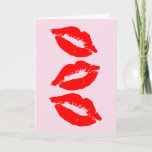 BIRTHDAY KISSES RED LIPS CARD<br><div class="desc">BIRTHDAY KISSES CARD</div>