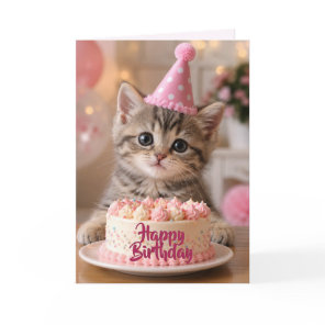 Birthday Kitten Birthday Card