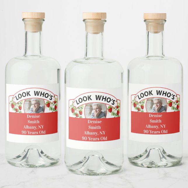 Birthday Label Set- Text & Image Can Be Changed (Bottles)