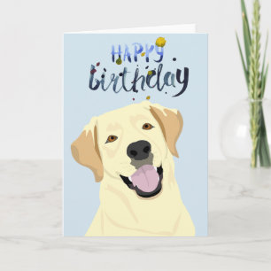 Birthday Labrador Lab Retriever Yellow Card