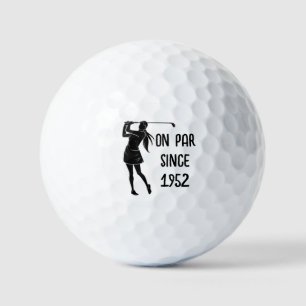 Birthday Lady Golfer Funny 70th happy Par Golf Balls
