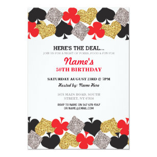 las vegas birthday invitations zazzle