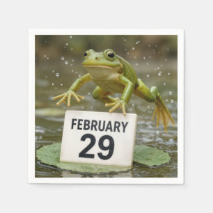 Birthday Leap Year Frog Napkins