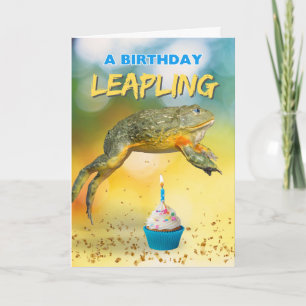 Birthday Leapling Leap Year Frog Card