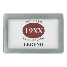 Birthday Legend Any Year Humor Father Black Red Belt Buckle