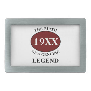Birthday Legend Any Year Humor Father Black Red Belt Buckle