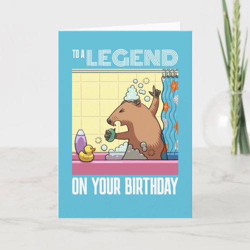 Birthday Legend Editable Text Singing Groundhog Card