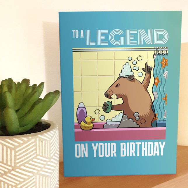 Birthday Legend (Editable Text) Singing Groundhog Card (Creator Uploaded)