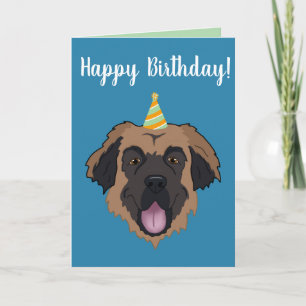 Birthday Leonberger Holiday Card