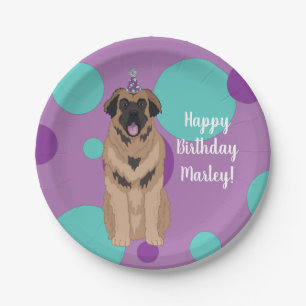 Birthday Leonberger  Paper Plates