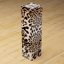 Birthday Leopard Fur Print  Wine Box