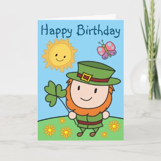 Birthday Leprechaun Card
