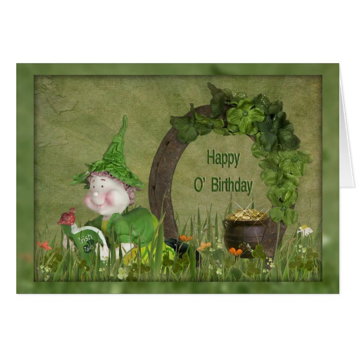 Birthday Leprechaun Greeting Card