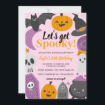 Birthday Let's Get Spooky Halloween Party  Invitation<br><div class="desc">More Fun Birthday Designs In The Little Bayleigh Store!</div>