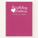 Birthday Letters to My Daughter Keepsake Notebook<br><div class="desc">This memory book has the words Birthday Letters to My with space for her name. It's the perfect gift for a new mother so she can write letters and words of advice to her daughter as she grows. The book can then be given as a keepsake journal on her 16th...</div>