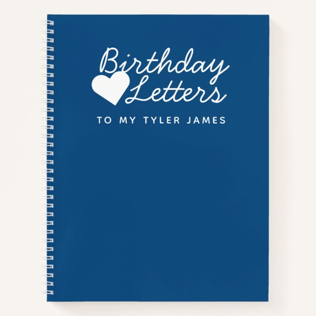 Birthday Letters to My Son Keepsake Notebook (Front)