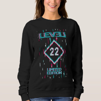 Birthday Level 22 Years Gaming Used Sweatshirt