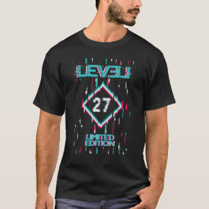 Birthday Level 27 Years Gaming Used T-Shirt