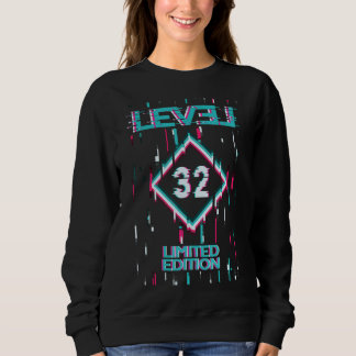 Birthday Level 32 Years   Gaming   Used Sweatshirt