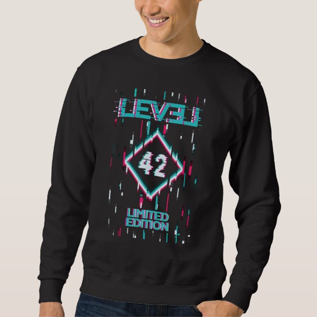 Birthday Level 42 Years  Gaming  Used Sweatshirt (Front)