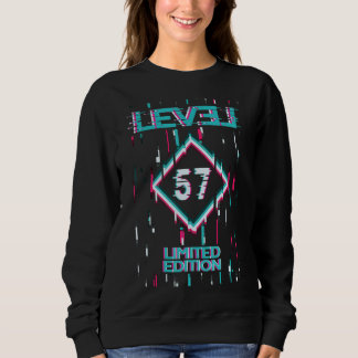 Birthday Level 57 Years Gaming Used Sweatshirt