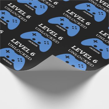 Birthday Level Up Gamer Video Game Personalized Wrapping Paper by LilPartyPlanners at Zazzle
