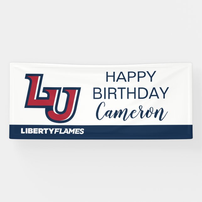 Birthday | Liberty Flames Letters Banner (Horizontal)