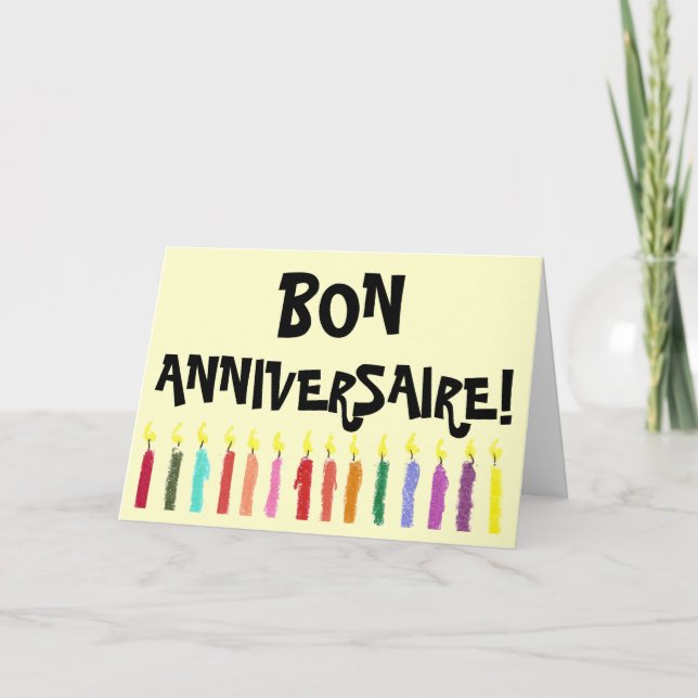 Birthday Light Card - French (Front)