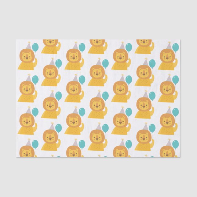 Birthday Lion Tissue Paper (Front)