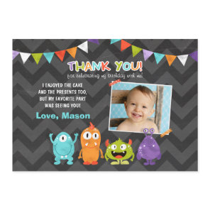 Birthday Little Monster Thank You Card