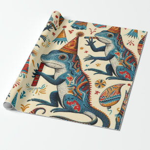 Birthday Lizard Wrapping Paper