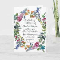 Birthday Lord Bless You Bible Verse Wild Flowers