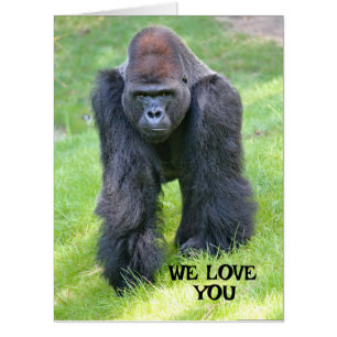 BIRTHDAY LOVE YOU GORILLA FUNNY GREETING CARD