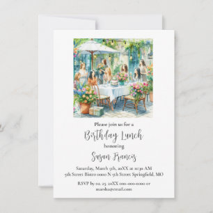 Birthday Lunch Chic Ladies Invitation