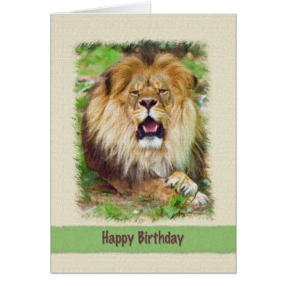 Lion Birthday Cards | Zazzle