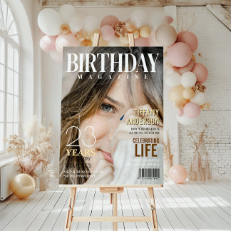 Birthday Magazine Cover Photo Foam Board