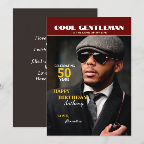 Birthday Magazine Photo Cover Personalize Card