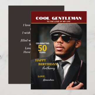 Birthday Magazine Photo Cover Personalize Card